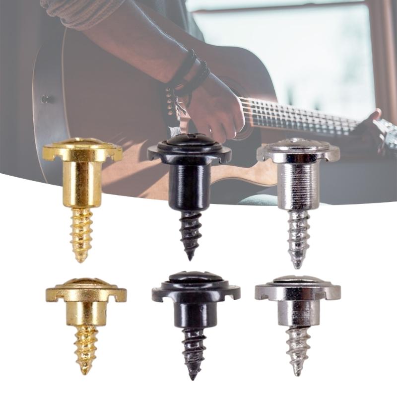 2pcs Round Slotted String Retainer Vintage Style String Trees Strings Retainer With Screw  Electric Guitar Accessories