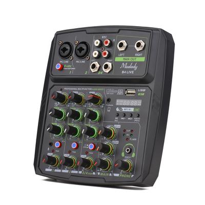 Console de mixage Audio Muslady 4 canaux écran LED carte son intégrée connexion USB BT avec