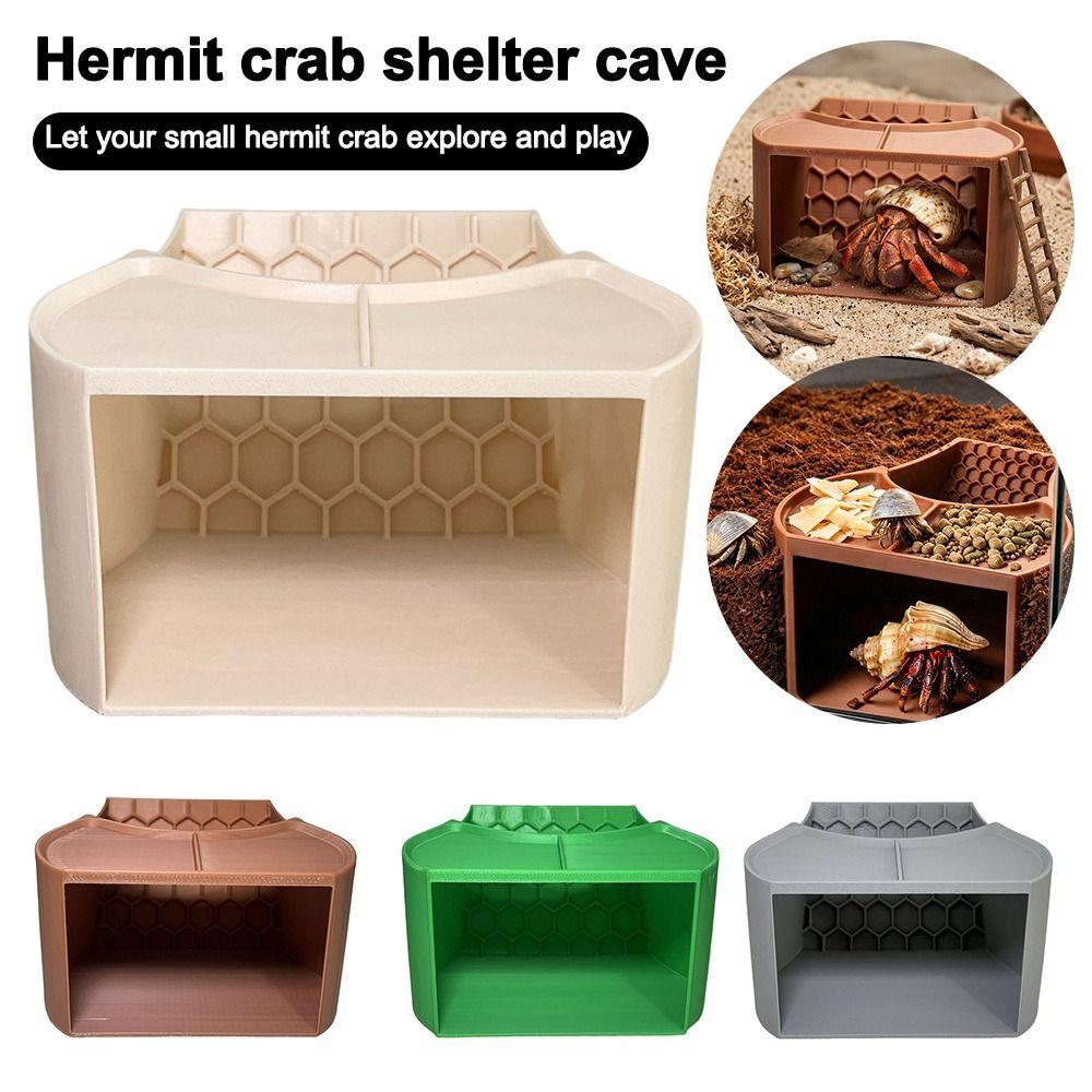 Climbing Ramp Hermit Crab House Double Food Dish Aquarium Fish Cave Fish Tank Accessories