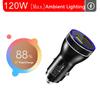 100W/120W USB Car Charger 5A Fast Charing QC 3.0 PD 3.0 SCP AFC Dual USB Car Phone Chargers for IPhone Huawei Samsung Xiaomi