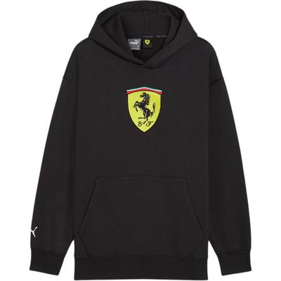 Puma X Bluza z kapturem z logo Ferrari Męskie Bluzy Czarna 627054-01
