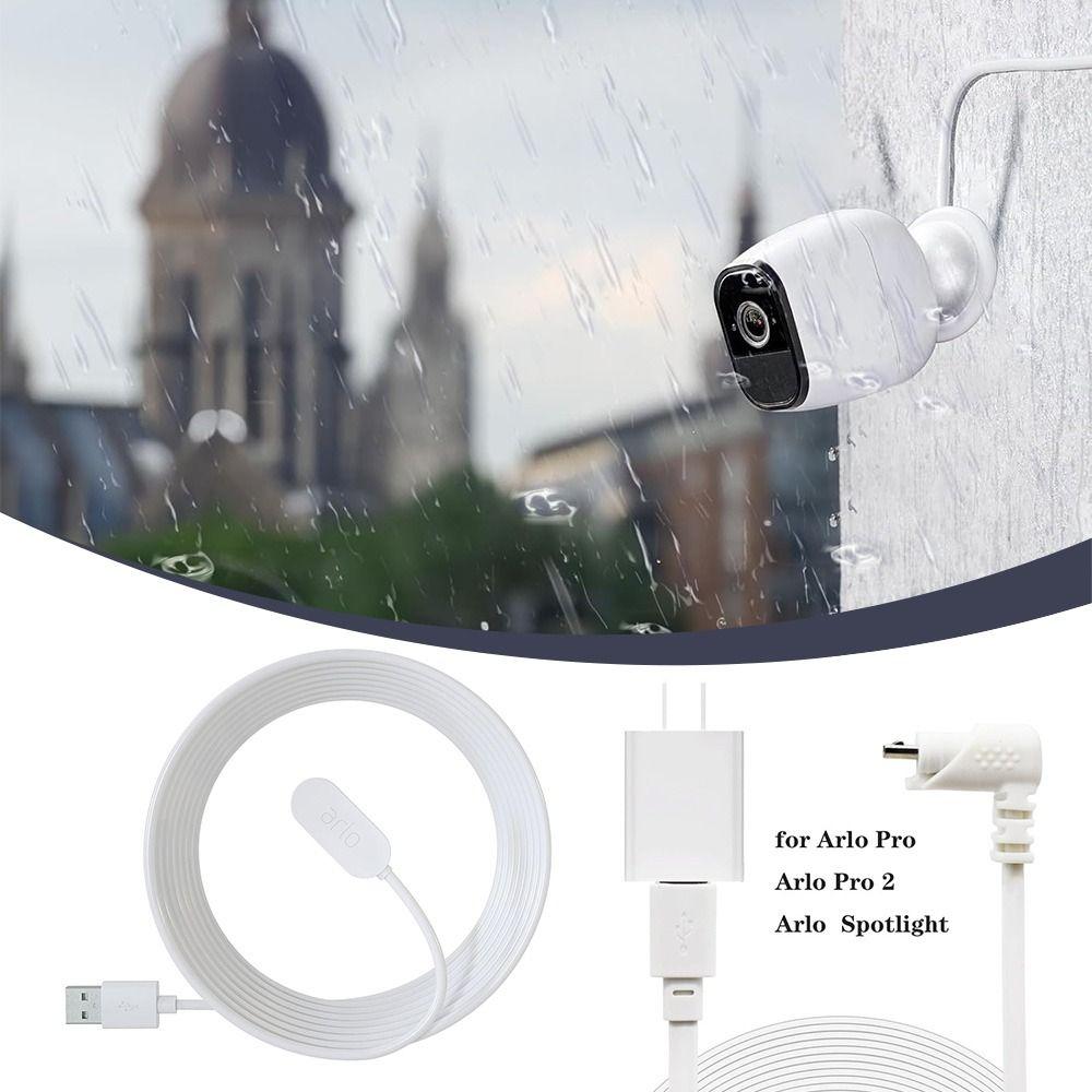 

Fast Charging Cam Charger with USB Port Charger Adapter Camera Power Cable for arlo pro/arlo pro2 2M