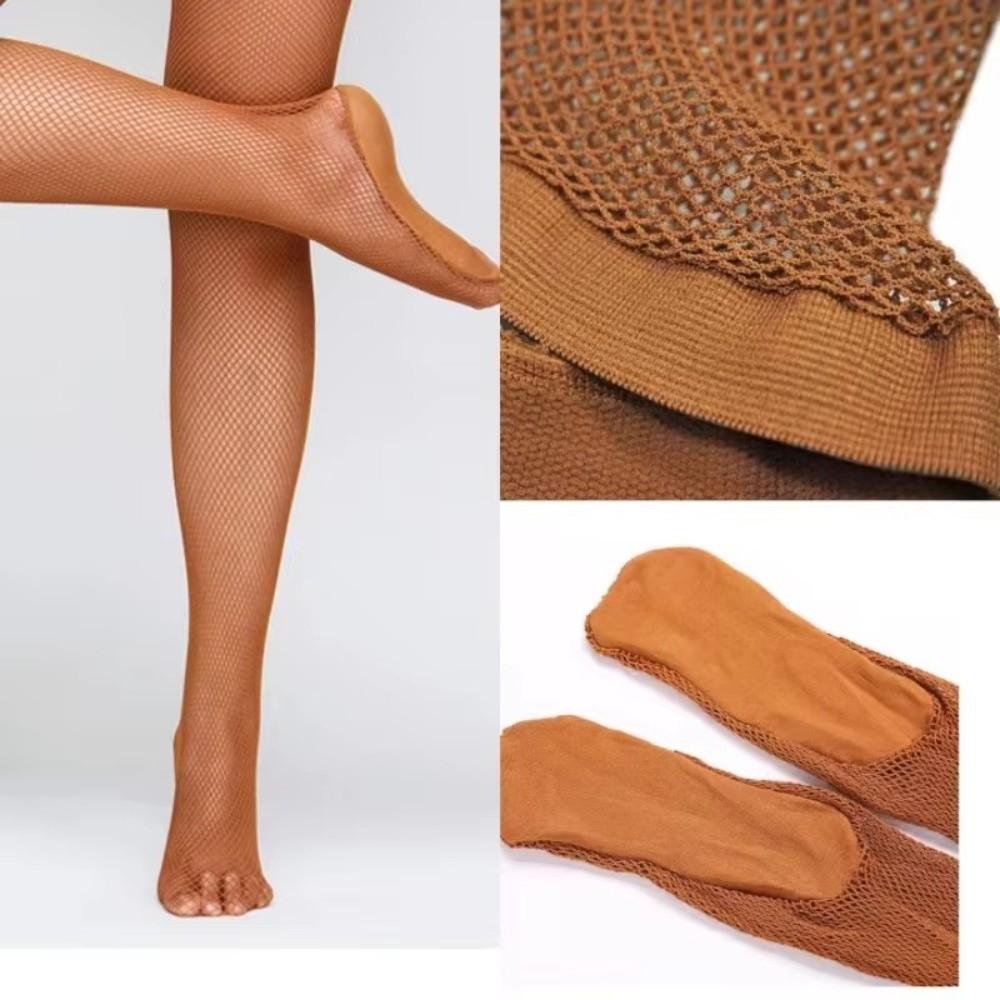 Hard Mesh Latin Tights Non Slip Sole Bone Line Oxford Socks Fashion Latin Dance Fishnet Stockings