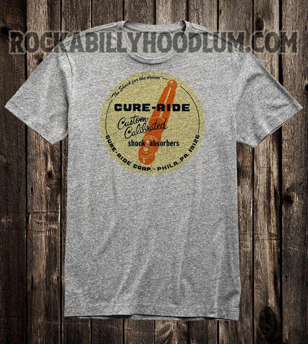 

Retro Hot Rod Tee T Shirt Drag Race Auto Cure Ride Shocks Philly PA Speed Shop 4XL