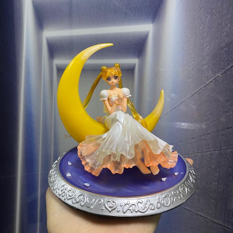 Sailor Moon Anime Actionfigur Modell Leuchtende Nachtlampe Raum Schreibtischdekoration Schlafzimmer Nachttischlampe Spielzeug Kinder Geburtstagsgeschenk