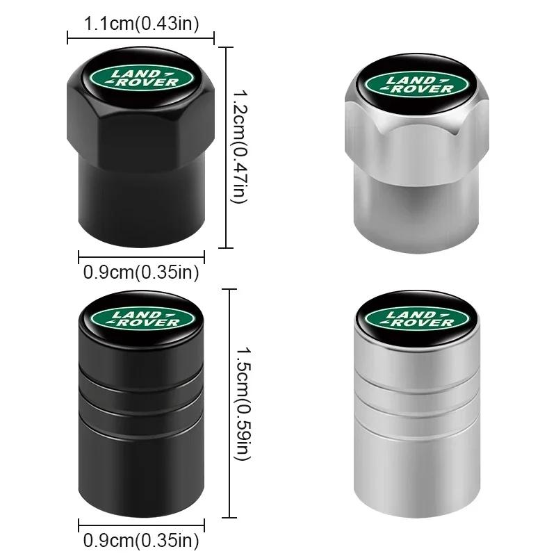 4Pcs Aluminum Alloy Car Tire Cap Stylish Car Logo Wheel Valve Caps for Land Rover Range Rover Discovery Guardian 4 Freelander 2 NG6