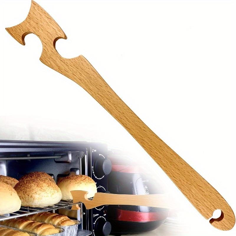 Holzofenrost-Zieher Anti-Verbrühung Holzgriff Hitzebeständig Glatt Zum Backen Grillen Kochen Ofenzubehör