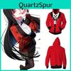 Lebhafter roter und schwarzer Kakegurui Jabami Yumeko Hoodie mit exquisiter Verarbeitung
