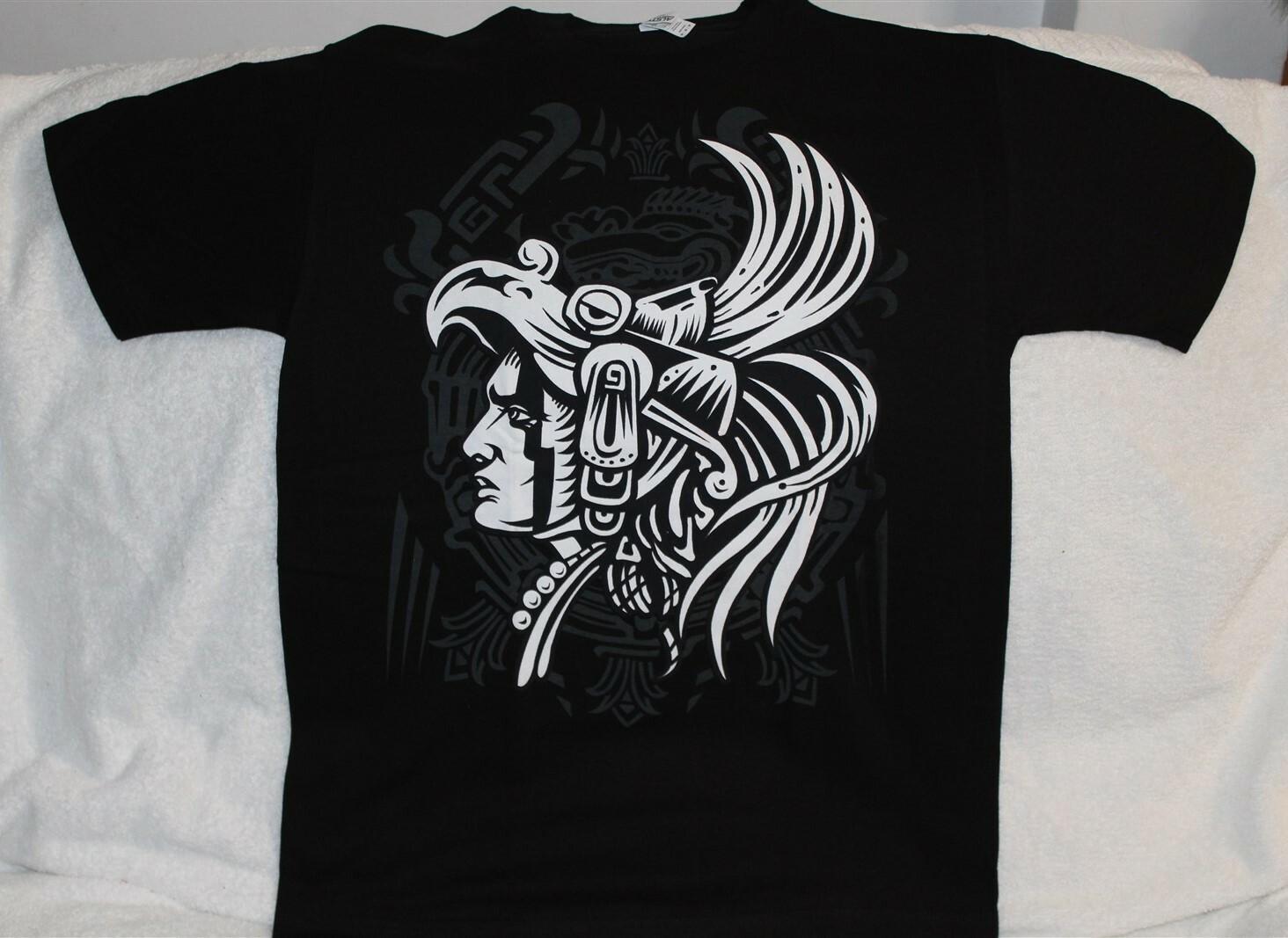 AZTEC EAGLE WARRIOR MAYAN T-SHIRT SHIRT S
