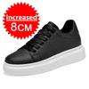 Hoge Kwaliteit Leren Schoenen voor Mannen met Hoogteverhoging 6cm/8cm/10cm Optioneel Onzichtbare Hoogteverhogende Mode Witte Sportschoenen