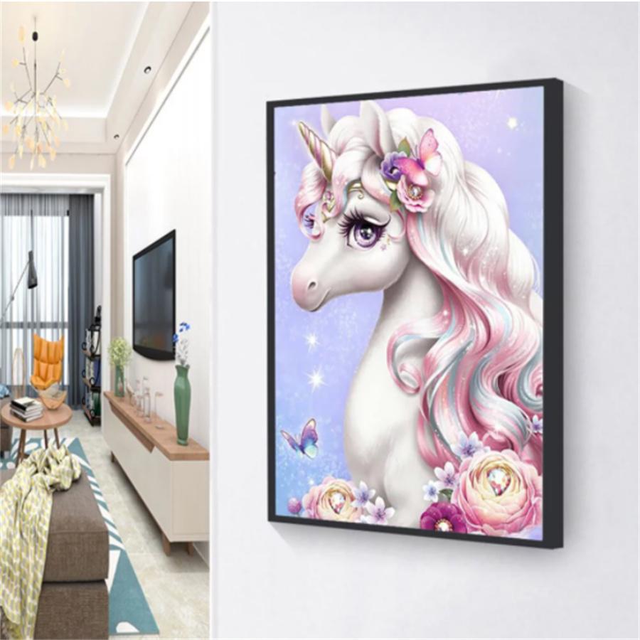 

Полный 5D Diy Бриллиант живопись Красивый единорог Вышивка Полный Lay Мозаика Крестик Наборы Домашний декор Ручной работы Подарок