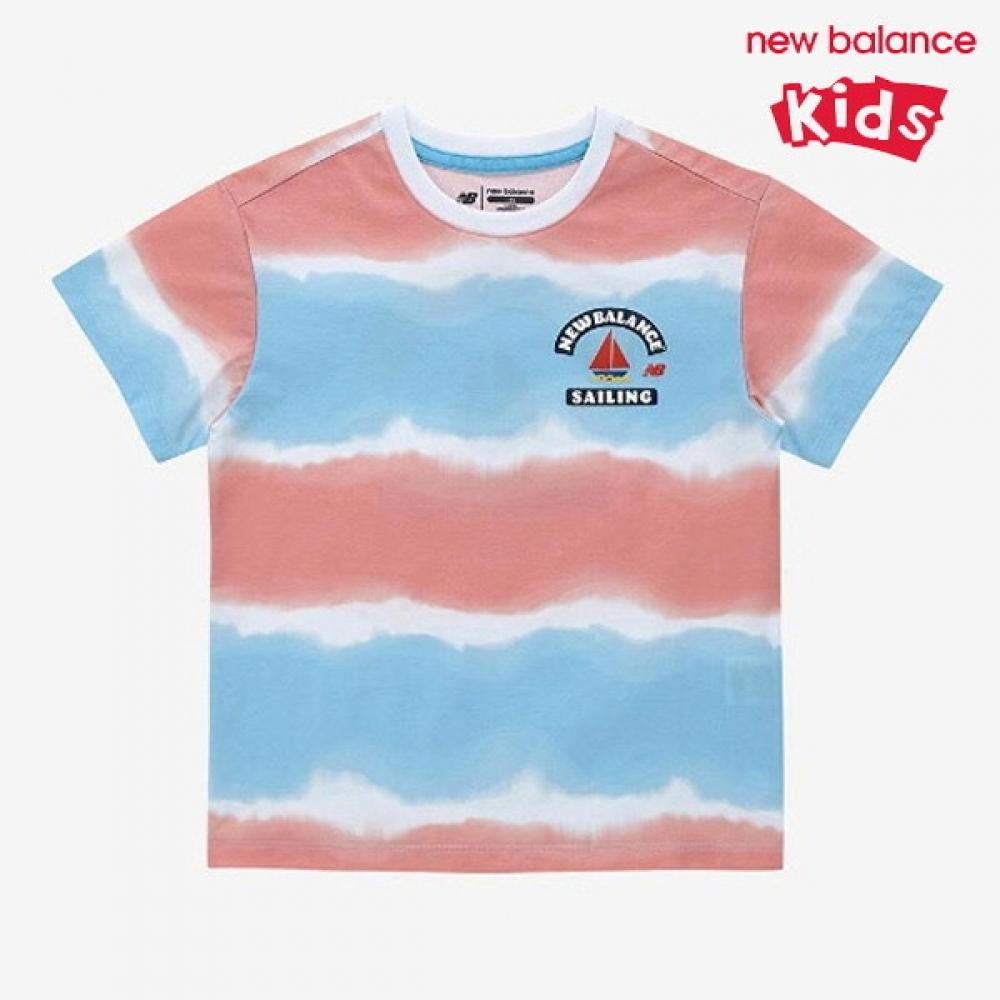 

New Balance Kids Beach Tie Dying T shirT Nk9ee2603u 50 shorT Sleeve Tee 120/size