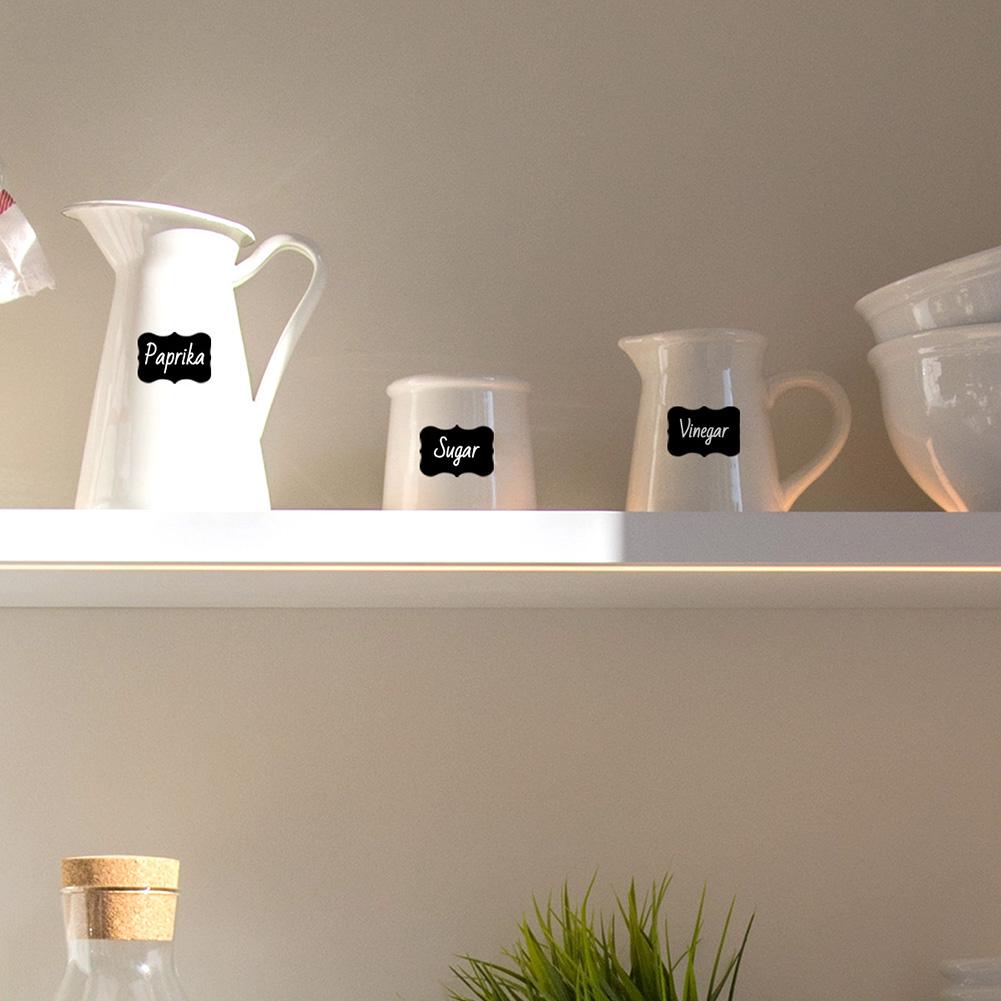 Rzeczywisty Zestaw Arkuszy Naklejki Kuchenne Opakowanie Zawiera Wstępnie Nadrukowane Eleganckie Vintage Pogrubione Naklejki na Słoiki z Przyprawami