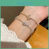 Light Luxury Zircon Flower Pull Bracelet With Elegant Design For Women