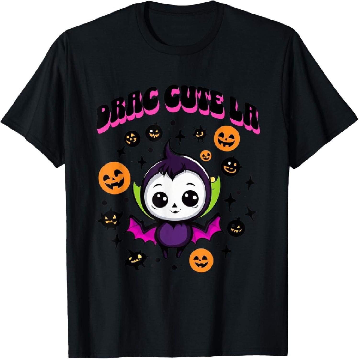 Забавная футболка с Дракулой на Хэллоуин, милая жуткая футболка с Дракулой S