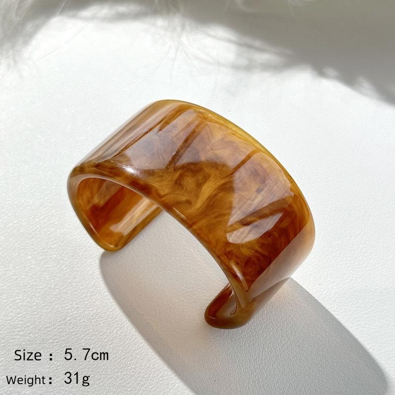 

Exaggerated Vintage Resin Acrylic Bangles Punk Hip Hop Geometric Wide Cuff Bangles For Women Men Bracelet Pulseras Jewelry
