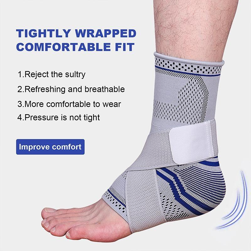 1Pair Ankle Support Brace Adjustable Compression Sleeve for Achilles Tendon Support and Plantar Fasciitis Sprained Ankle Pain