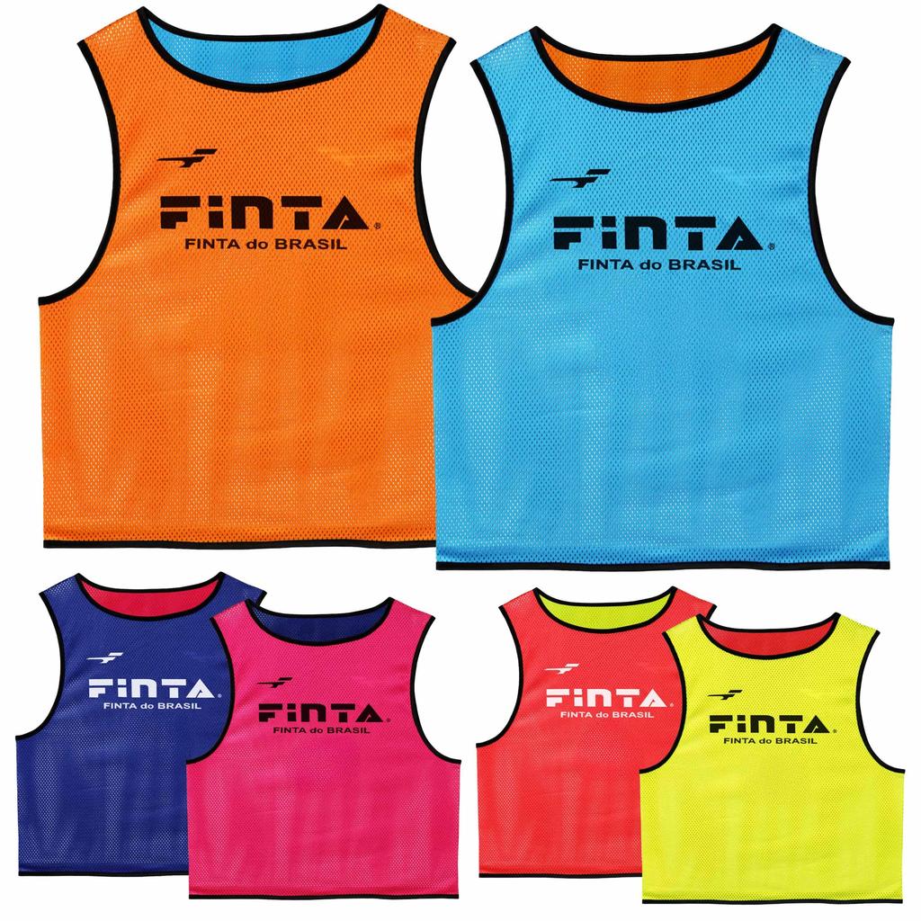 FINTA Soccer/Futsal Junior One-Size-Fit Sublimation Reversible Bib, 1 Bib, No Number, FT3528 (2261) Sax X Orange