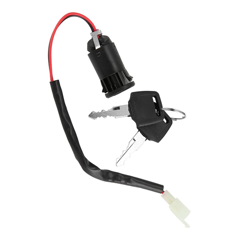 2 pcs Ignition Switch Lock and Key Set for Bike Tricycle Electric Scooter Accessories Replacement