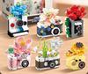 Creative Retro Photo Camera&Flowers Building Blocks Diy Toys Small Particle Bricks Assembly Puzzle Toys For Christmas Gifts