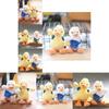Adorable Cute Duck Plush Keychain Soft Stuffed Animal Toy With Glasses For Bags