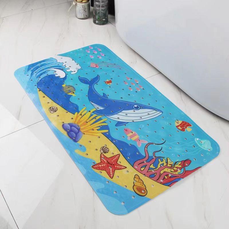 PVC Cartoon Non-Slip Bathtub Mat for Kids - Creative Bathroom Floor Mat