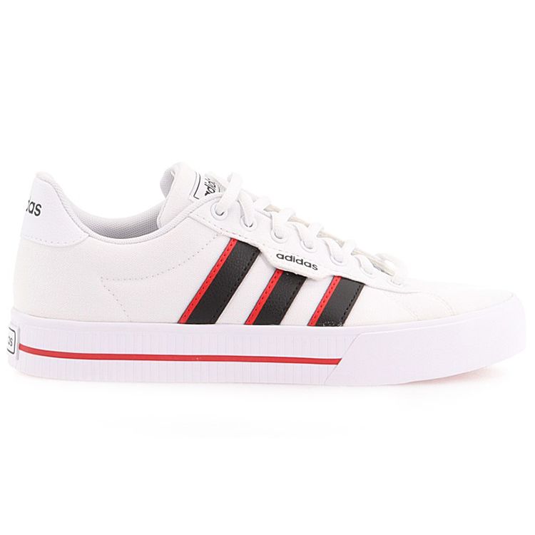 Adidas Neo Daily 3.0 Canvas Slip-Resistant Durable Lightweight Low-Top Skate Shoes Men Sneakers White Black Red FZ3272