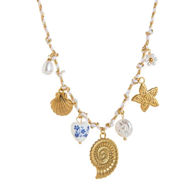 

Handcrafted Knot Design Starfish Necklace Comfortable Rope Chain Jewelry Accessory For Casual Outfit Enhancer