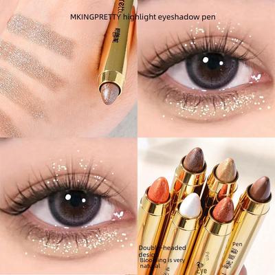 MK Double-Ended Eyeshadow and Highlight Stick - Silkworm Effect, Micro Pearl, Matte Finish