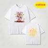 Dark Rose Commemorative Printed Tshirt American Street Style Summer Loose Casual Top