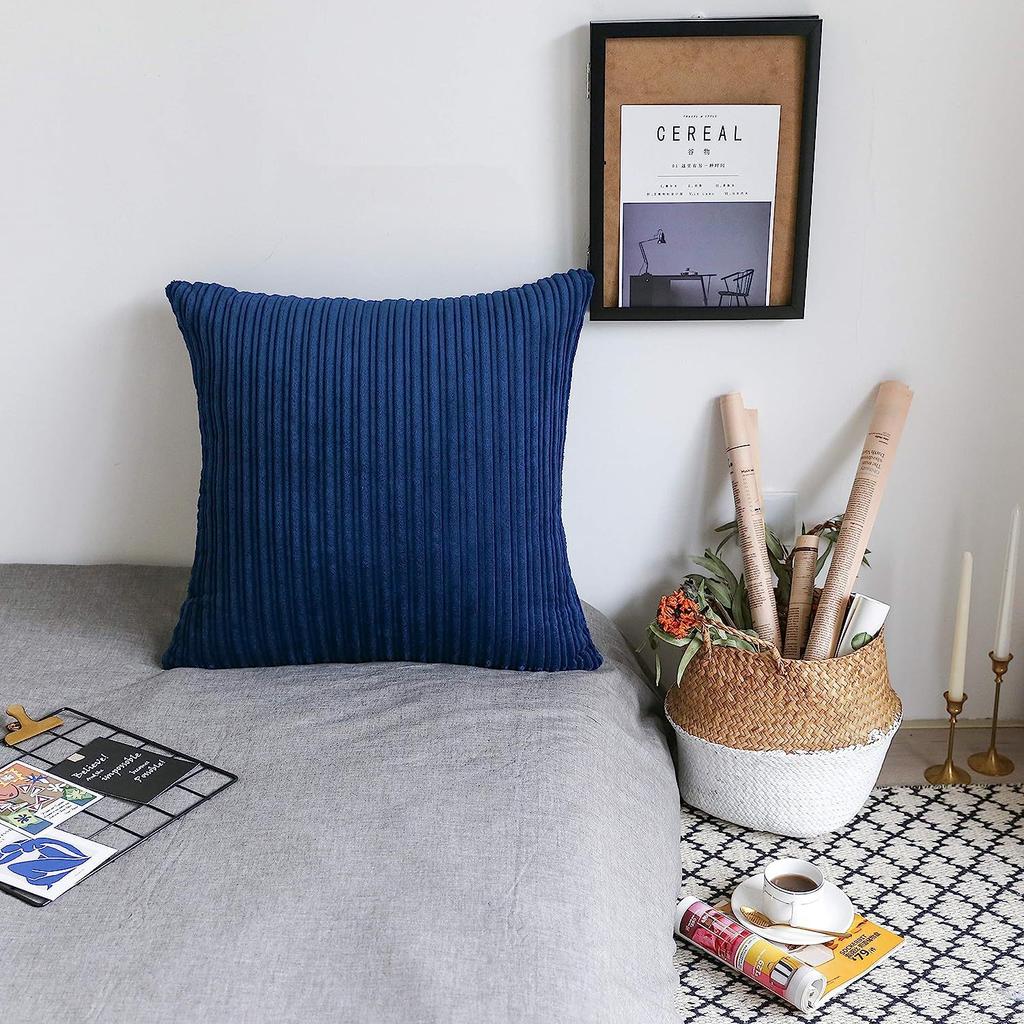 Corduroy Thick Striped Cushion Cushion Pillow Cover Sofa Decorative Pillow Cover Bedside Cushion Cover
