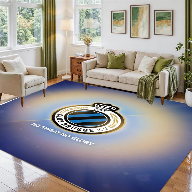 Club Brügge FC Design Kristall-Samt-Teppich Weiche Dekorationsmatte für Schlafzimmer Eingang