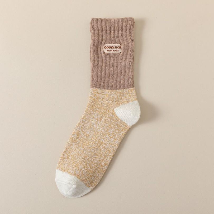 Șosete groase de iarnă pentru bărbați, din lână și catifea, cu tub mediu - super calde, absorbante de transpirație, din cașmir lung