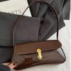 Women's Vintage Solid Color Smooth Texture Shoulder Bag Elegant PU Leather Flap Small Underarm Bag  for Dating, Outings, Parties