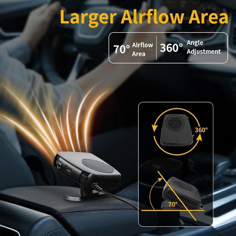 Multifunctional Portable Electric Car Heater Windshield Defroster Demister Quick Heating PVC Material for Car Interior