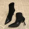 2026 Invernali Nuova Marca Stivaletti Donna Moda Punta Appuntita Eleganti Stivaletti alla Caviglia da Donna Tacco Alto Sottile Scarpe Décolleté da Sera
