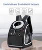 Breathable Pet Backpack for Cats & Dogs - Portable Double Shoulder Travel Bag