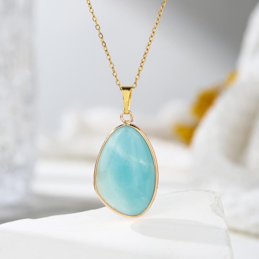 1 Stück Naturstein Unregelmäßiger Anhänger Halskette Rosa Kristall Amethyst Tigerauge Halskette Anhänger für Damen Paar Schmuck Geschenk