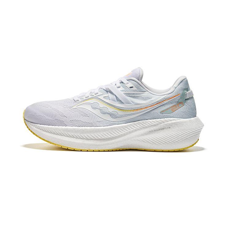 SAUCONY Triumph 20 Comfortable Shock Absorption Slip Resistant Durable Low Top Marathon Running Shoes Unisex Running Shoes Platinum S20759-81