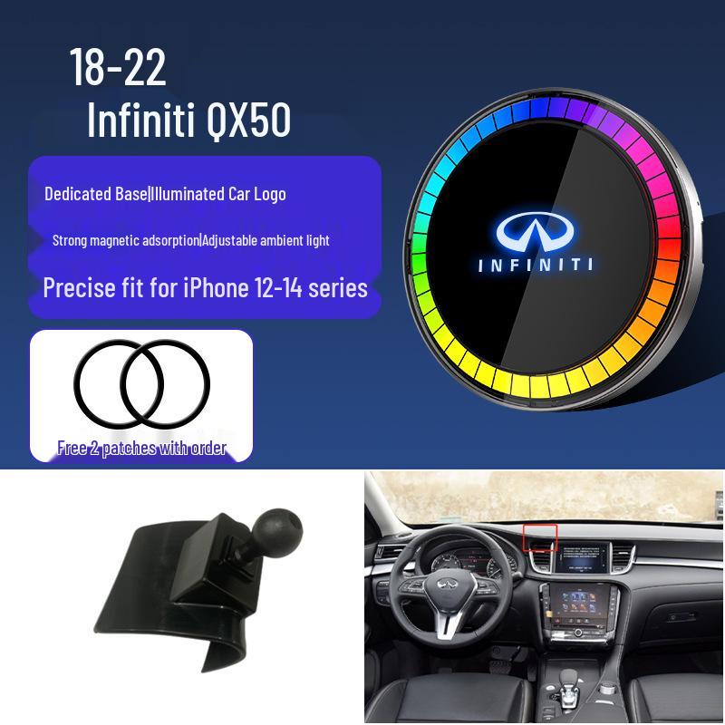 Infiniti Wireless Magnetic Phone Charger with LED Ambient Light for Q50L/QX50/QX60