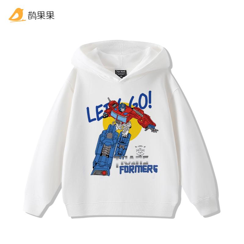 Jungen Super Handsome Transformers Kapuzenpullover mit Print – Kinder-Herbst- und Wintermode, warmer Fleece-Hoodie