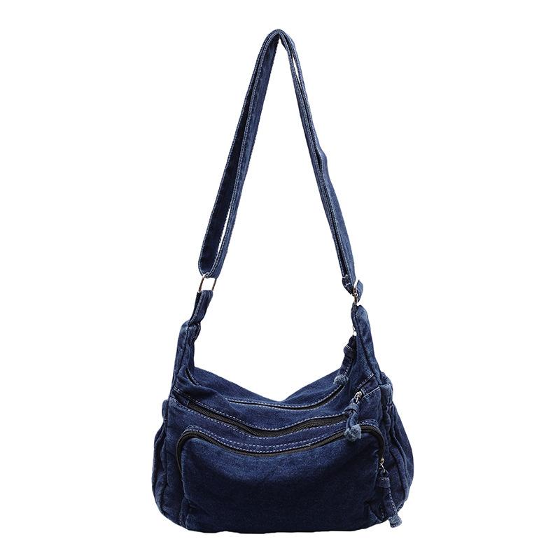 Women's bag retro literary denim mailman bag new campus commuter messenger bag shoulder bag