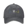 Ukrainian Tryzub Ukraine Flag Trident Zelensky Heartbeat Casual Baseball Cap Outdoor Sports Trucker Hat Summer Unisex Baseball Caps