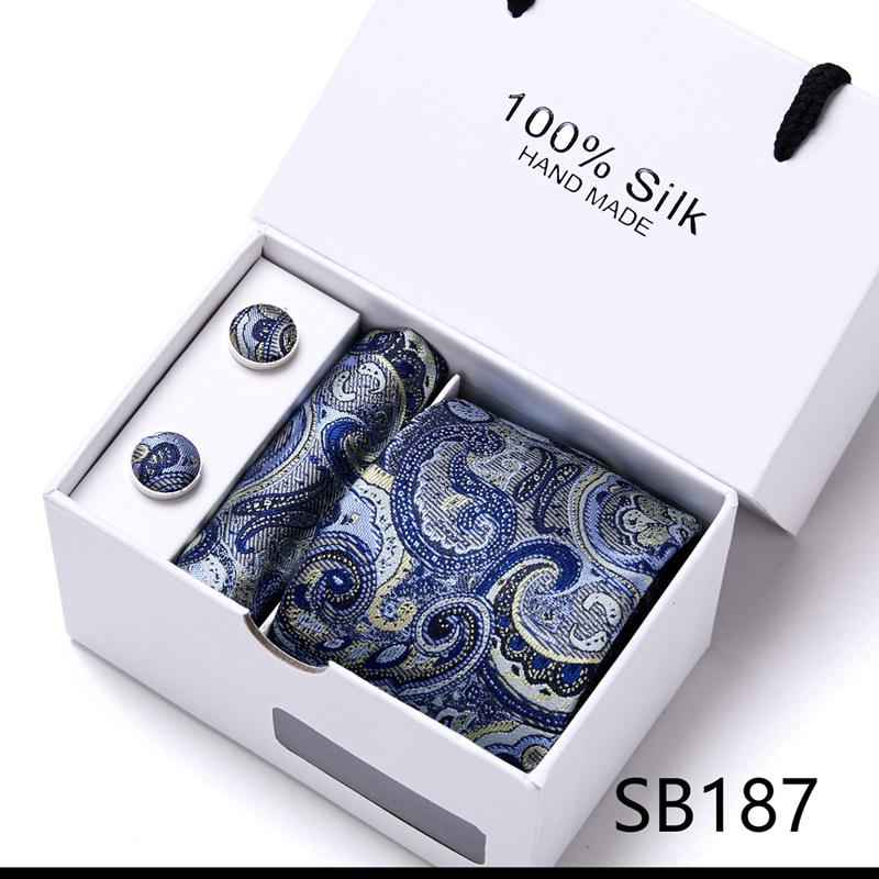 New Men'S Tie Set Gift Box 5-Piece Set Group Tie Business Dress Tie