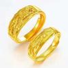 Vietnam Gold Plated Meteor Shower Couple Rings: Starry Sky Fashion Finger Rings