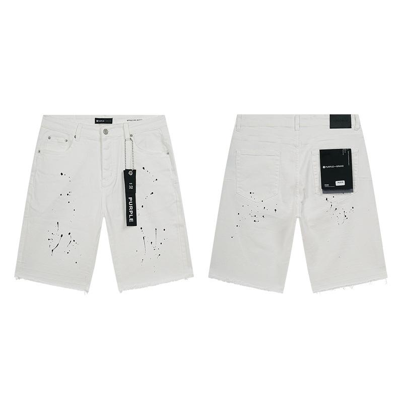 Cross-border Trendy Brand PURPLE BRAND JEANS European and American High Street Loose and Versatile Jeans Shorts Men's and Women's Tide