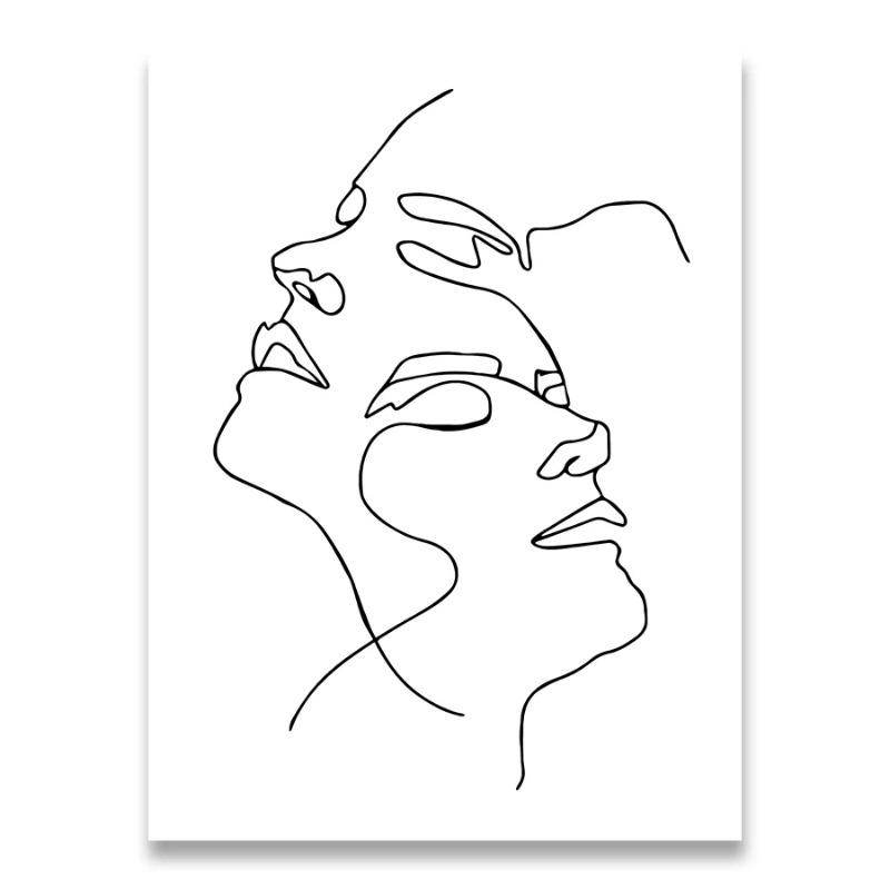 Abstract Minimalist Sexy Line Woman Wall Art Canvas Painting Nordic Posters And Prints Wall Pictures For Living Room Home Decor