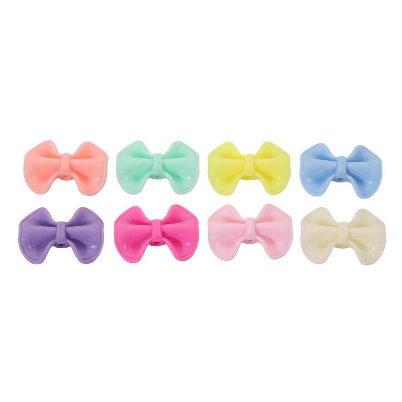 Acrylic Macaron Bow Bead String for DIY Bracelets and Hair Ties