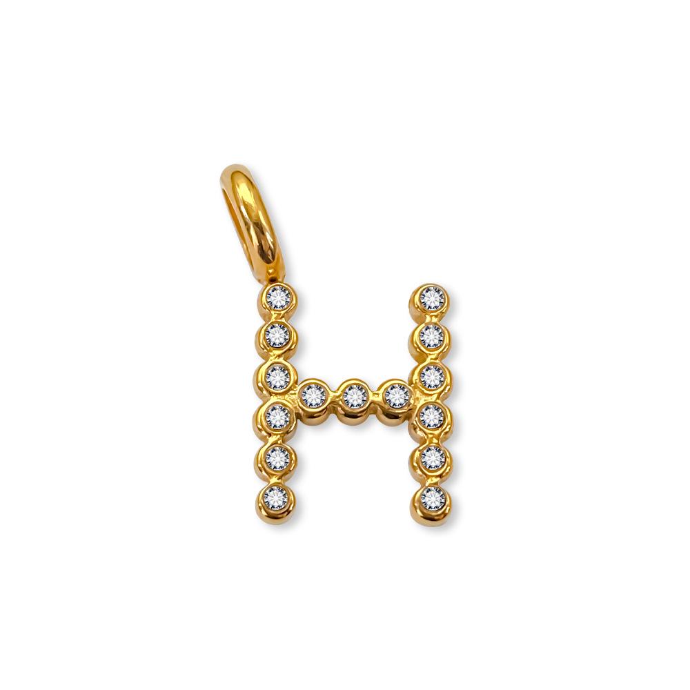 Chihang Fashion English Letter Zirconia Pendant Necklace - DIY 26 Letter Accessories