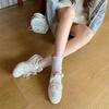 2025 spring new soft girl pure love ballet shoes satin pearl ribbon casual sports training shoes women
